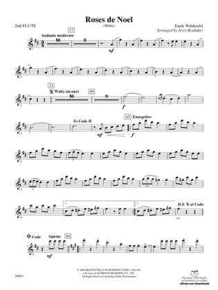 Roses de Noel (Waltz): 2nd Flute