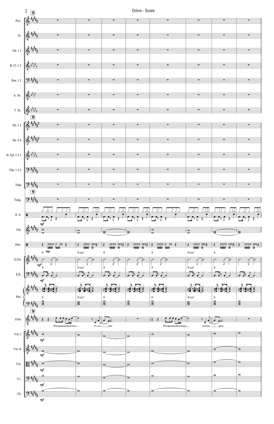 Drive Drive Full Orchestra scores gallery preview page 2