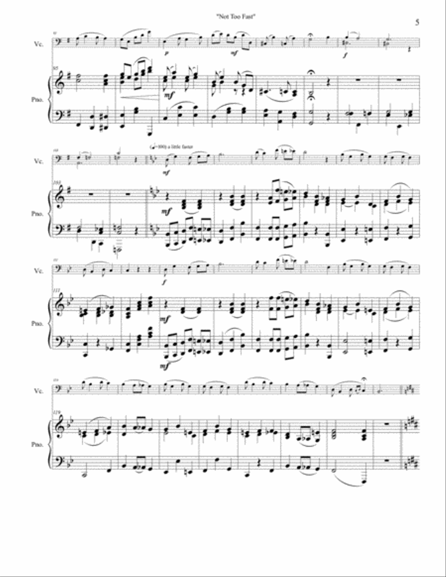 Not Too Fast - A Ragtime Medley Piano scores gallery preview page 5