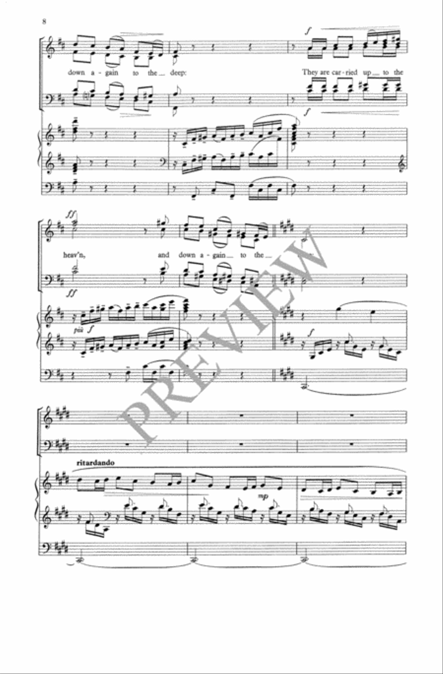 They that Go Down to the Sea in Ships 4-Part scores gallery preview page 9