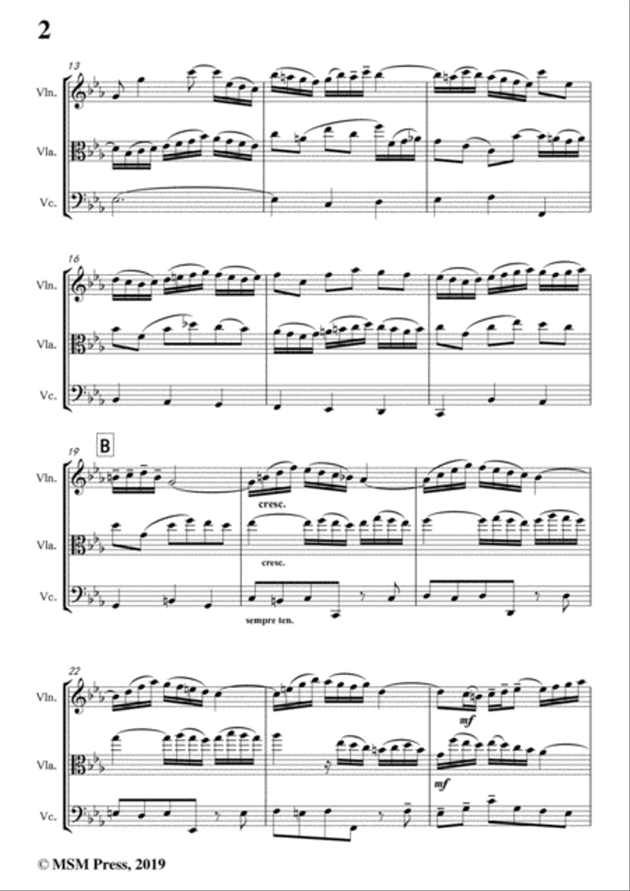 Mozart-Preludes and Fugues,K.404a No.5,for Violin,Viola&Cello String Trio scores gallery preview page 4