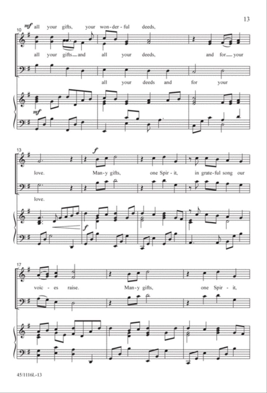 12 Anthems for about 12 Singers 3-Part scores gallery preview page 13