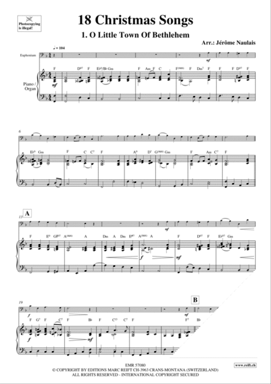 18 Christmas Songs Euphonium scores gallery preview page 4