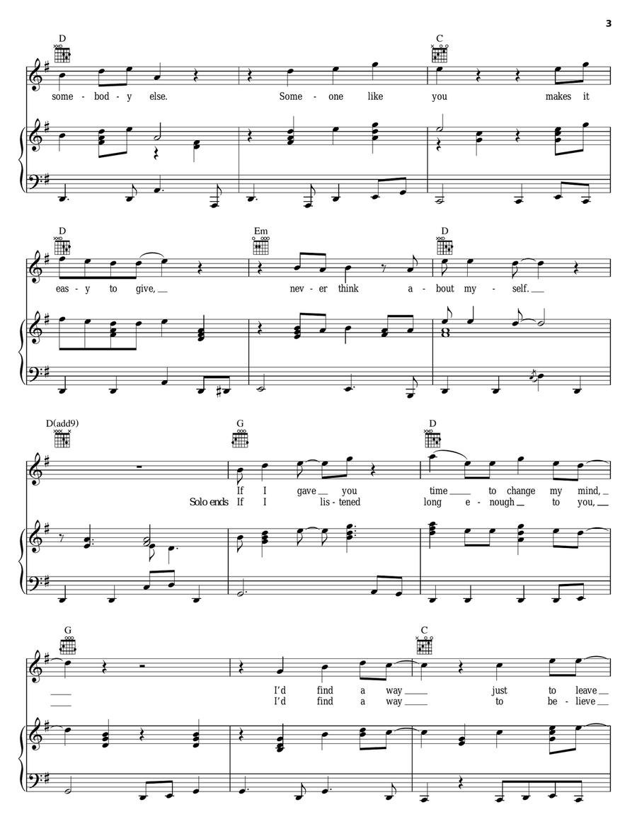 Reason To Believe Piano, Vocal, Guitar scores gallery preview page 3