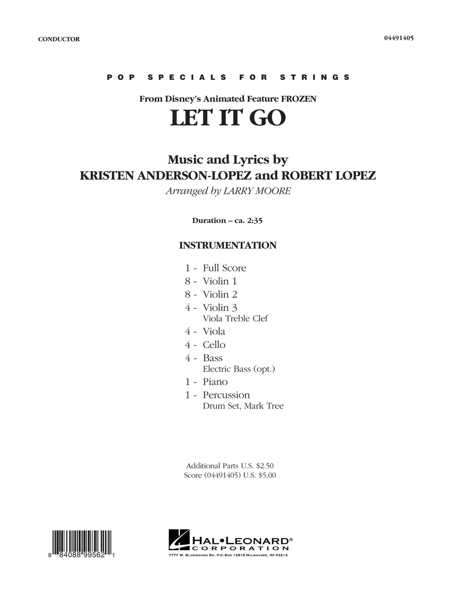 Let It Go - Conductor Score (Full Score) Orchestra scores gallery preview page 1