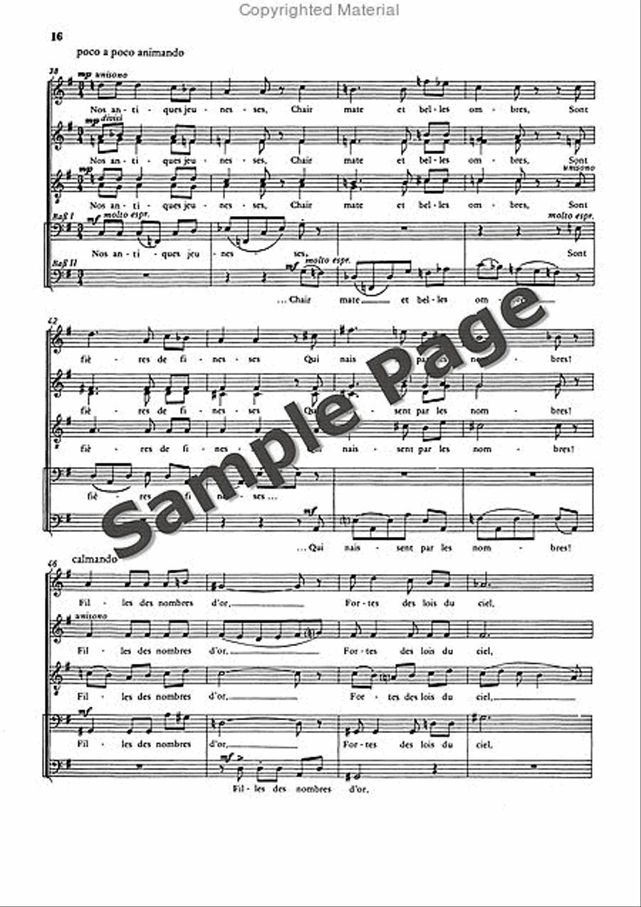 3 Poemes of Paul Valery SSAATTBB scores gallery preview page 17