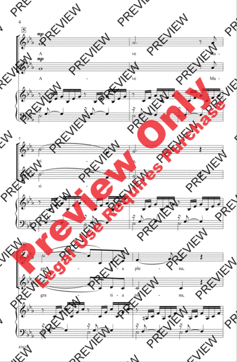 Ave Maria Ave Maria 2-Part scores gallery preview page 3