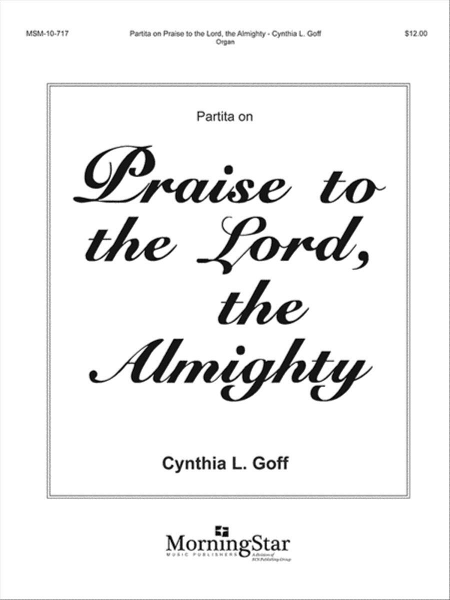 Partita on Praise to the Lord, the Almighty Organ scores gallery preview page 1