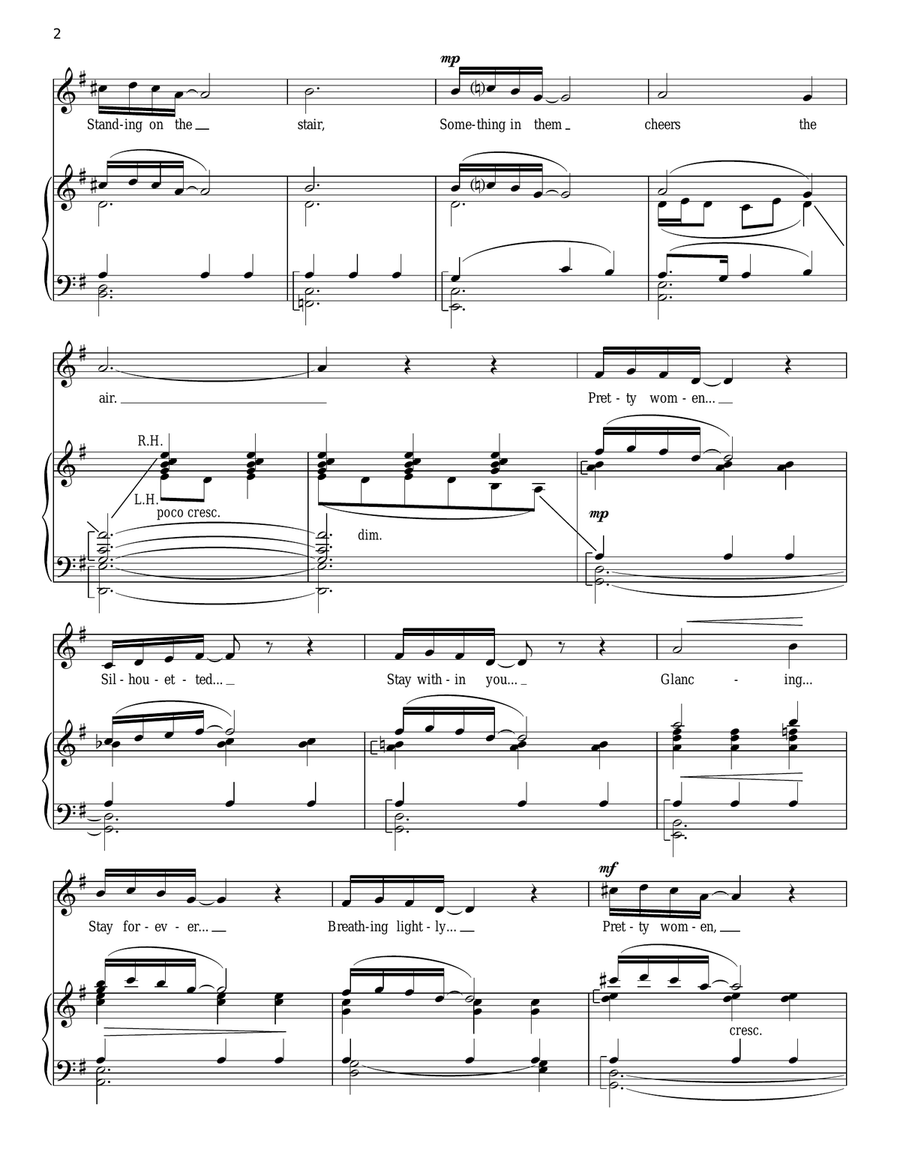 Pretty Women Piano, Vocal scores gallery preview page 2