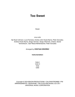 Book cover for Too Sweet