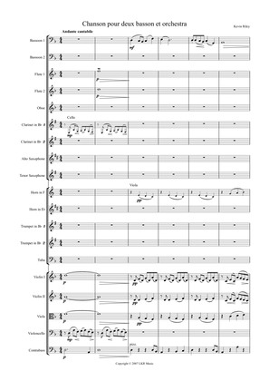 Book cover for Chanson pur deux fagotti et orchestre
