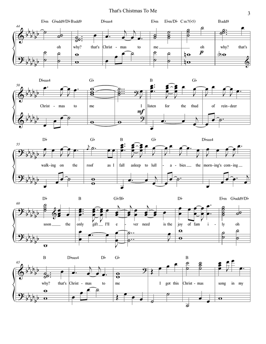 That's Christmas to Me That's Christmas to Me Piano, Vocal scores gallery preview page 3