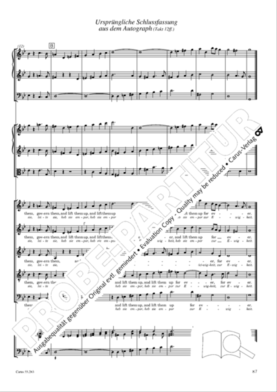 Te Deum for the Victory of Dettingen SSATB scores gallery preview page 104