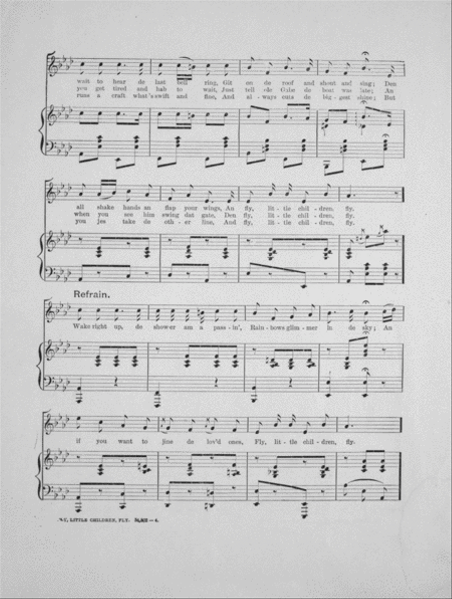 Fly, Little Children, Fly. End Song Voice scores gallery preview page 3
