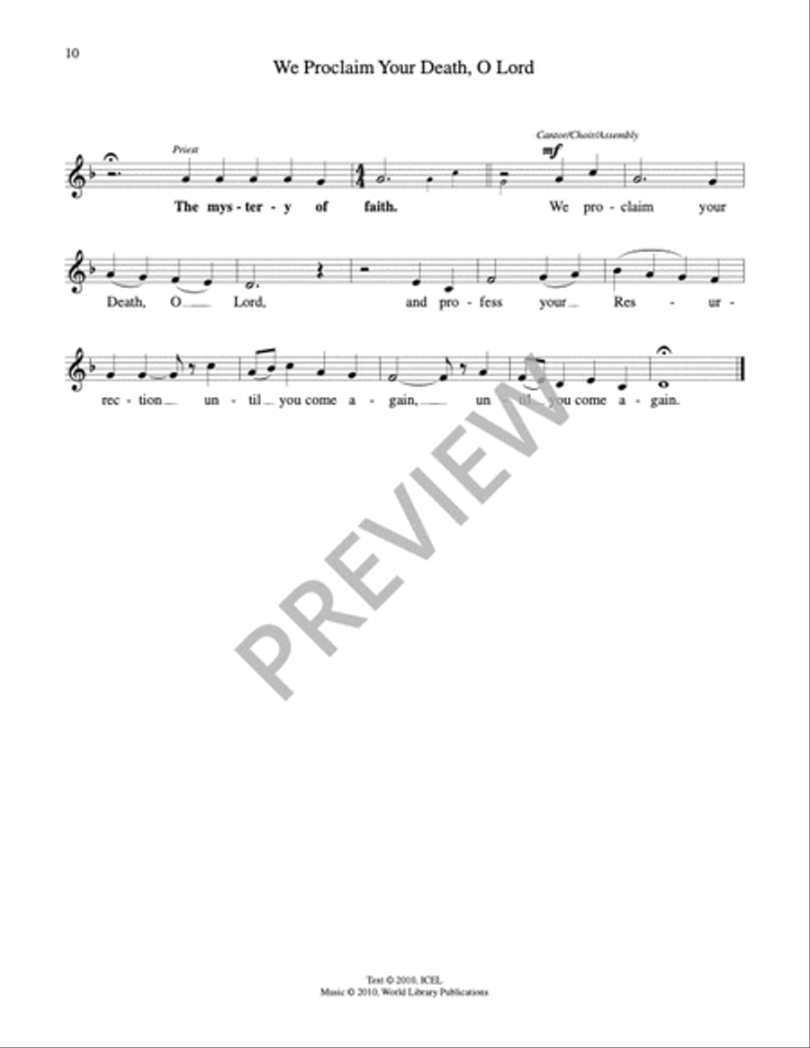 Mass of Awakening-Eucharistic Prayer III-Priest Edition Mass scores gallery preview page 17