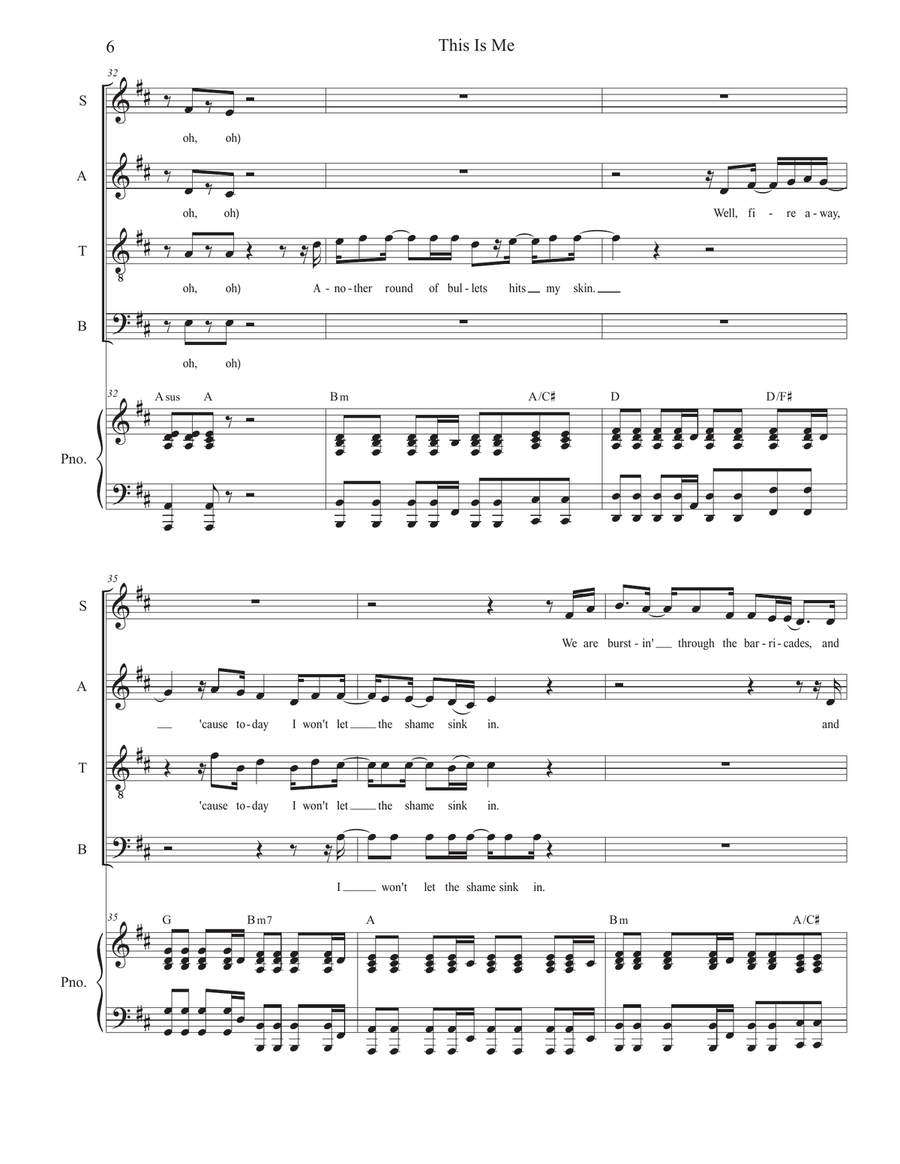 This Is Me This Is Me Piano, Vocal scores gallery preview page 6