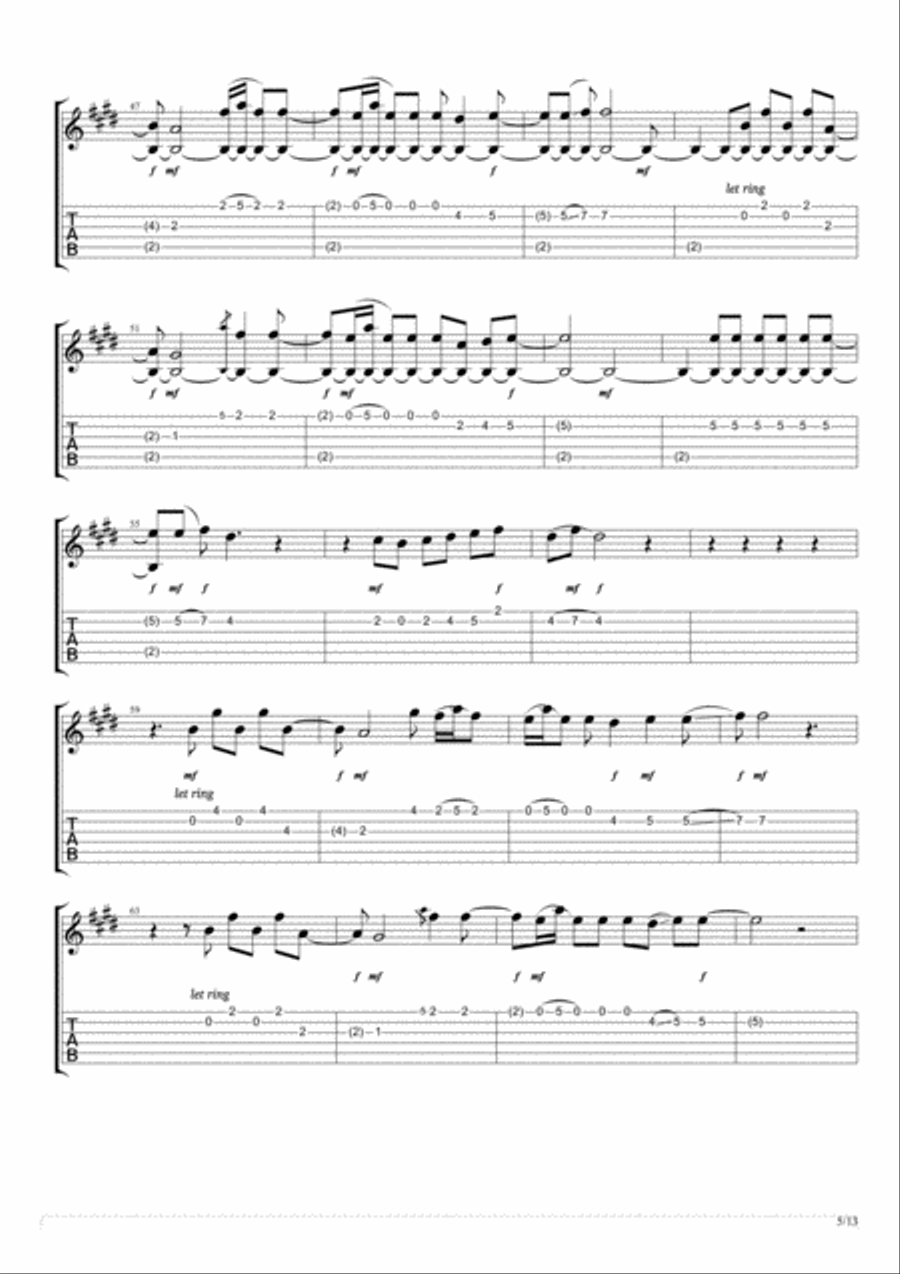Chico And The Gypsies - Suerte - 13 - Suerte Electric Guitar scores gallery preview page 5