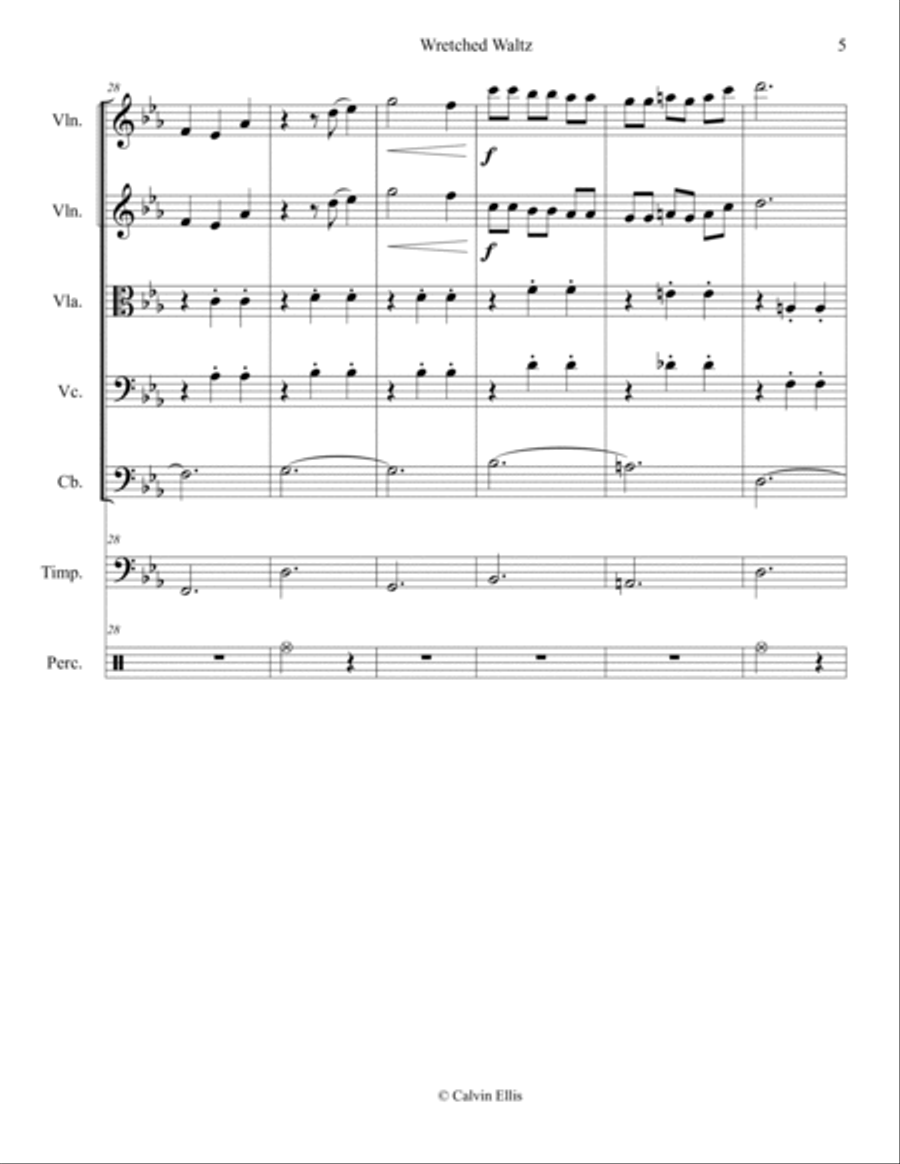 Wretched Waltz Wretched Waltz String Orchestra scores gallery preview page 5