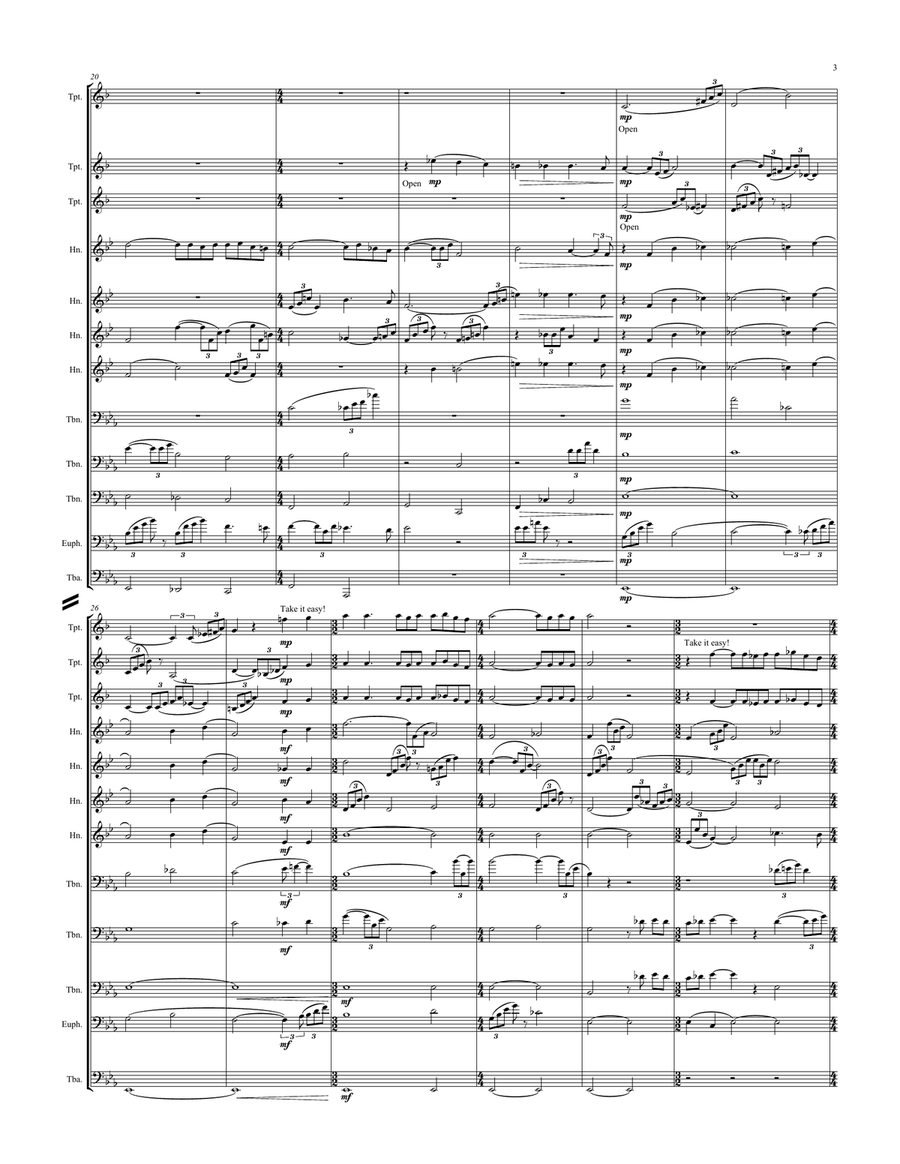 Adagio Sostenuto Main Theme Score scores gallery preview page 3
