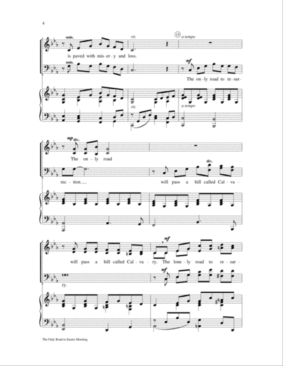 The Only Road to Easter Morning 4-Part scores gallery preview page 3