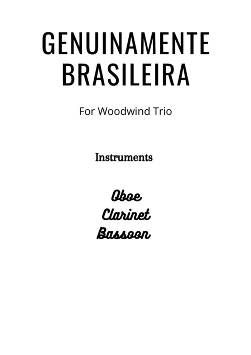 Genuinamente Brasileira - For Woodwind Trio - Oboe, Clarinet and Bassoon image number null