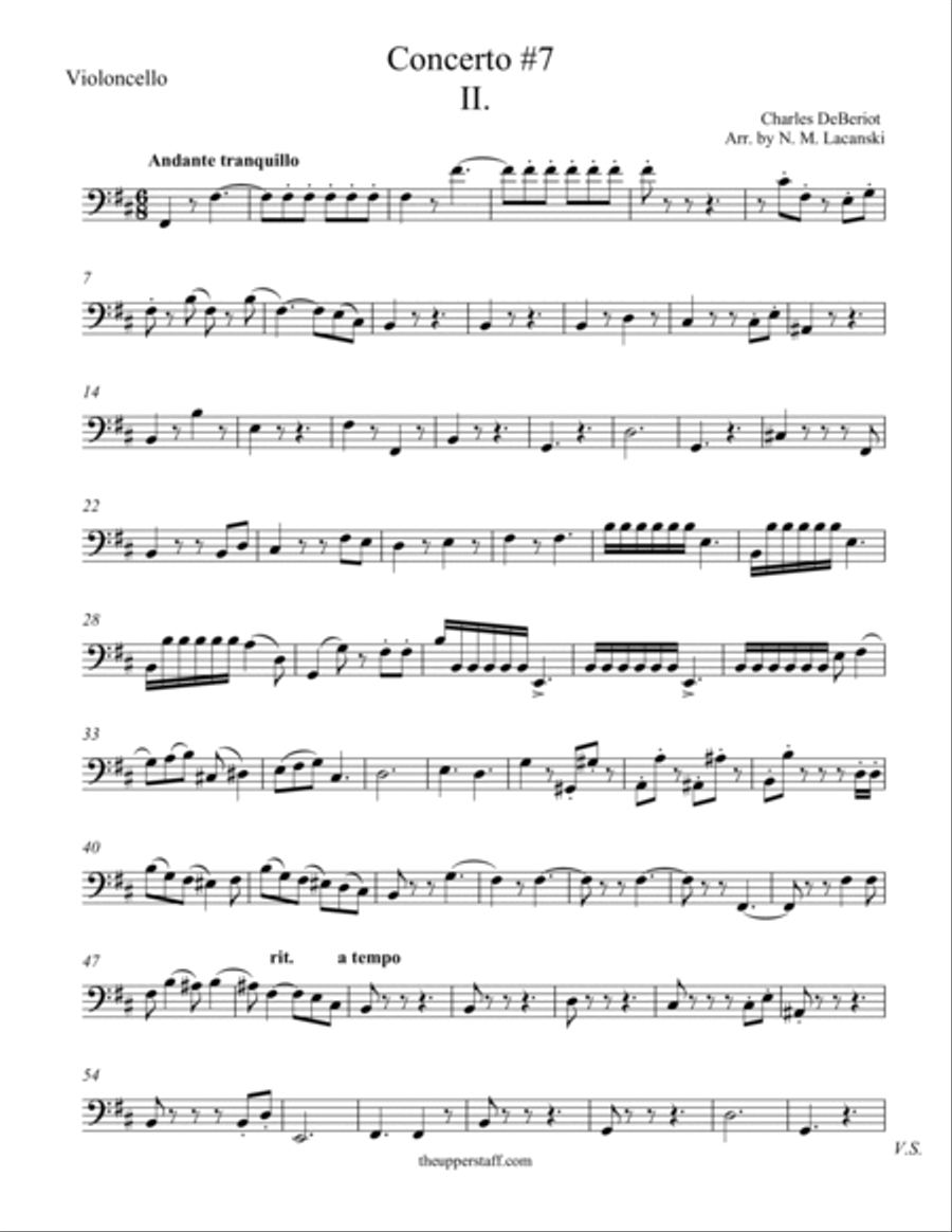 Violin Concerto #7 Second Movement String Orchestra scores gallery preview page 2