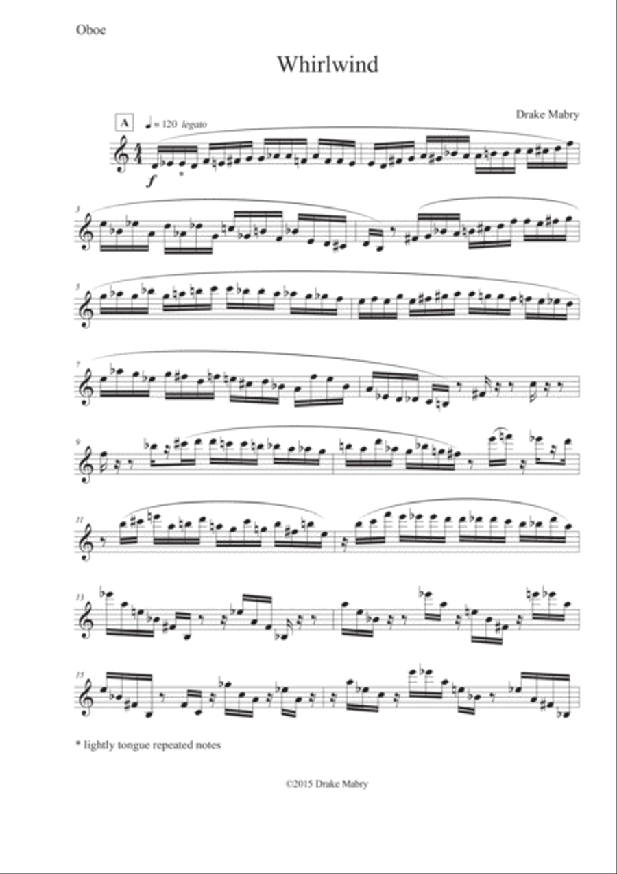 Whirlwind (oboe) Whirlwind (oboe) Oboe Solo scores gallery preview page 1