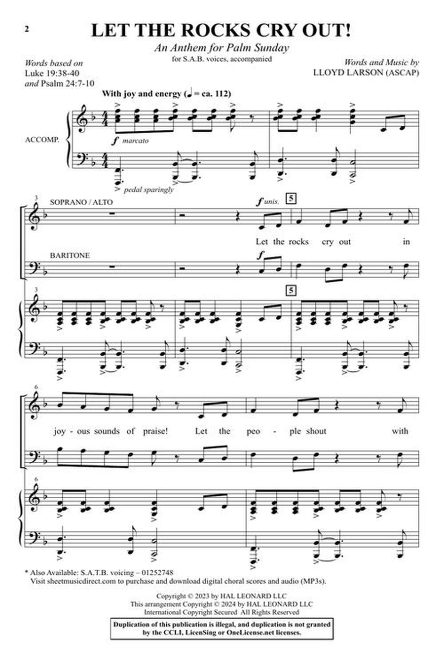 Let the Rocks Cry Out! 3-Part scores gallery preview page 3