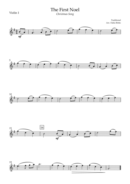 The First Noel (Christmas Song) for Violin Trio image number null