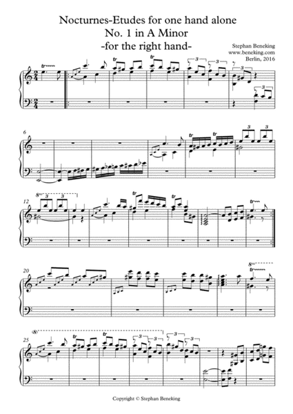 10 Nocturnes-Etudes for one hand alone