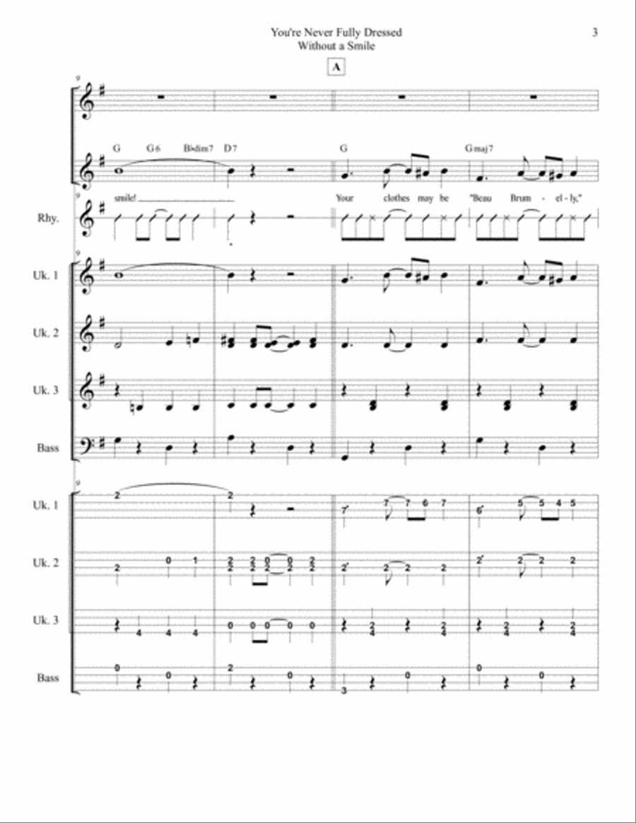 You're Never Fully Dressed Without A Smile Small Ensemble scores gallery preview page 3