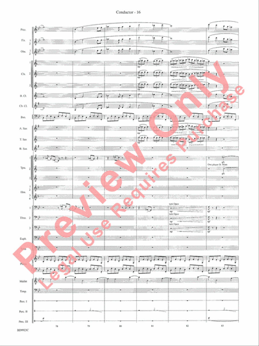 The Winds of Poseidon (from The Odyssey (Symphony No. 2)) Concert Band scores gallery preview page 20