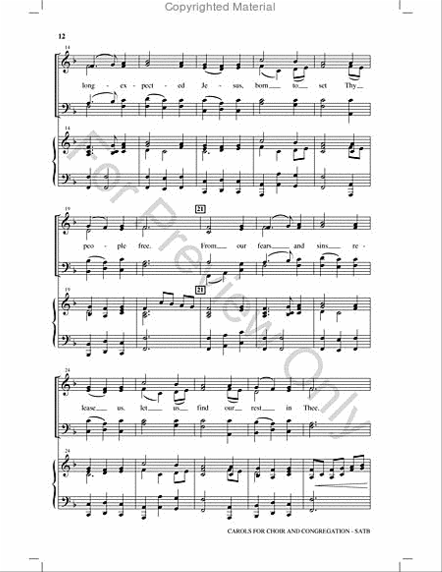 Carols for Choir and Congregation Choir scores gallery preview page 11