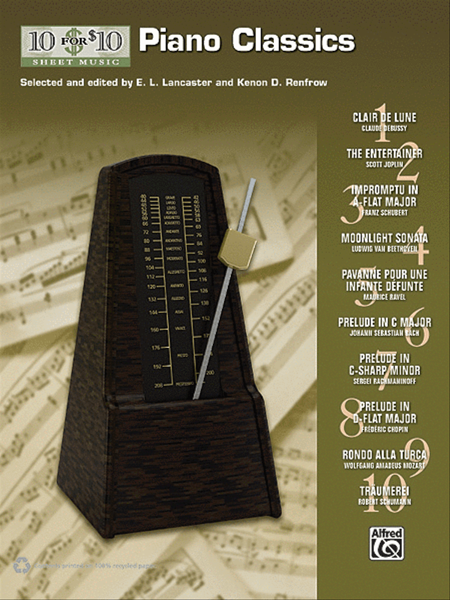 10 for 10 Sheet Music Piano Classics Piano Solo scores gallery preview page 1