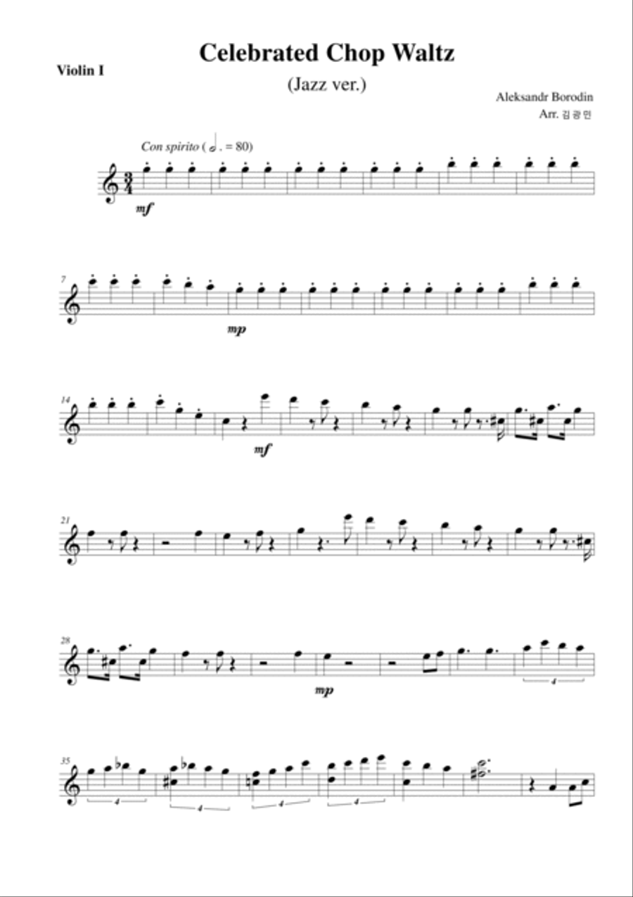 Chopstick March String Trio scores gallery preview page 6