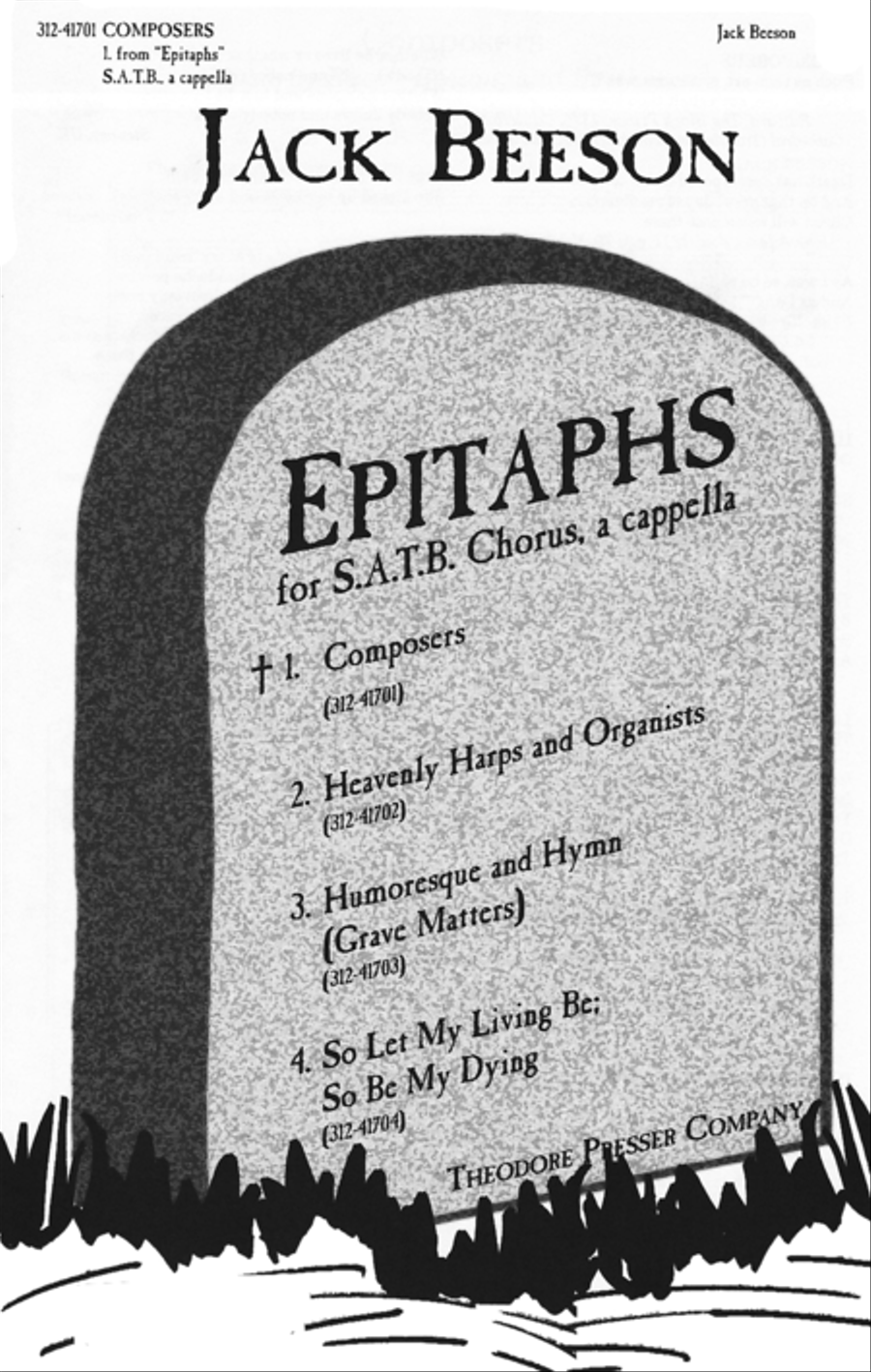 Epitaphs Epitaphs 4-Part scores gallery preview page 1