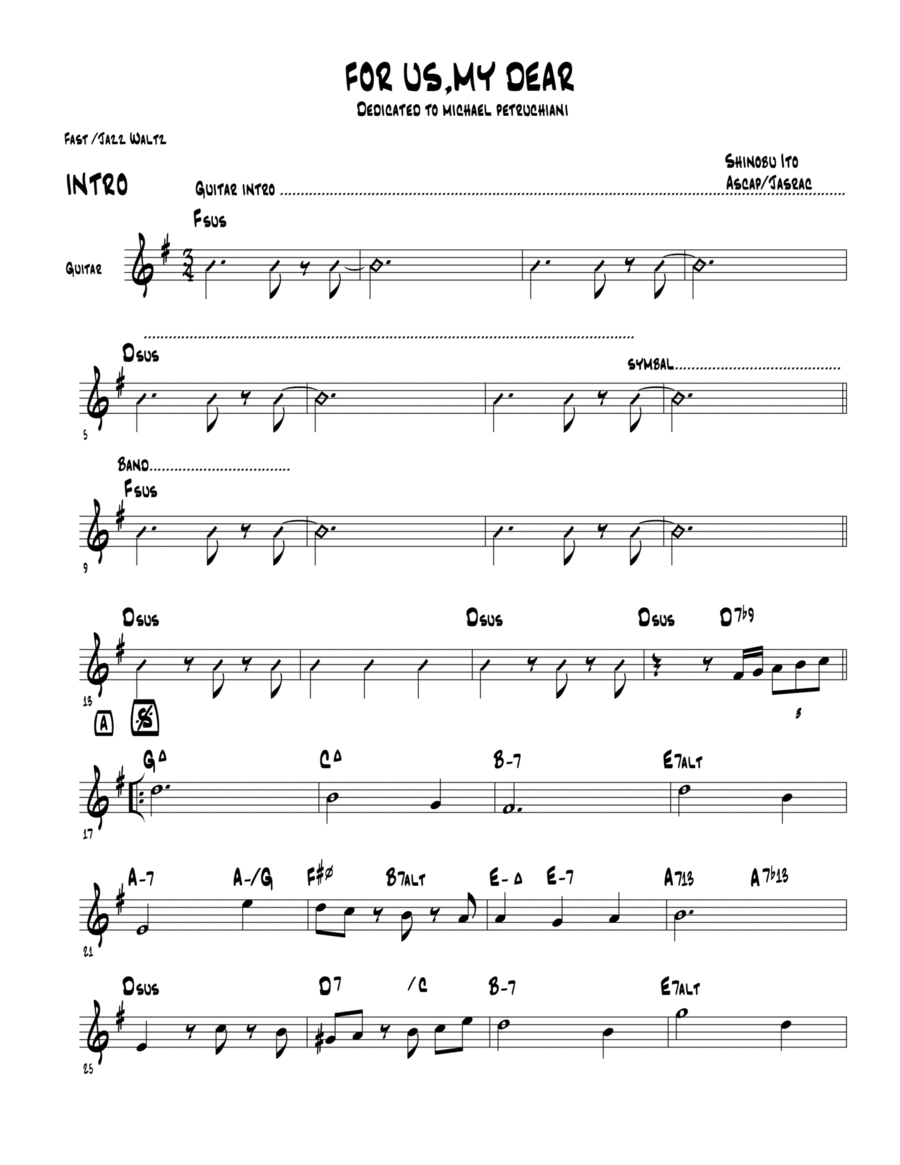 FOR US, MY DEAR Piano scores gallery preview page 1