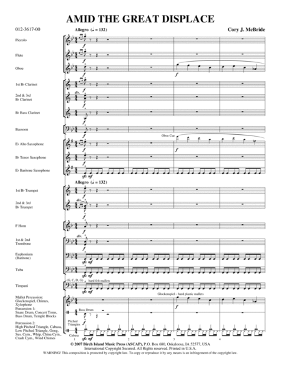 Amid the Great Displace Concert Band scores gallery preview page 2