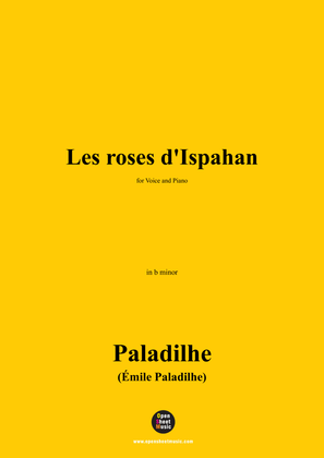 Book cover for Paladilhe-Les roses d'Ispahan,in b minor