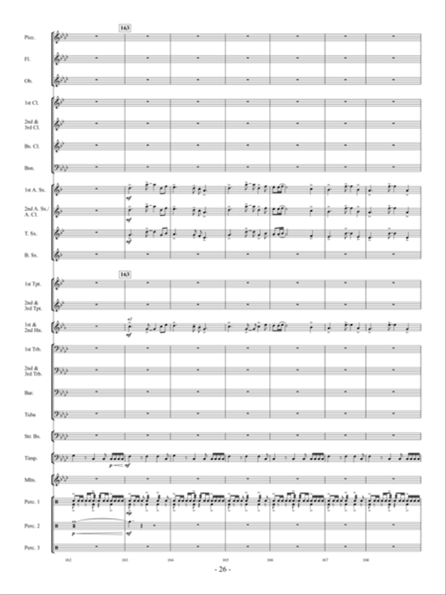 Legend of the Ancient Hero Concert Band scores gallery preview page 25