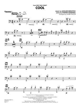 Book cover for Cool (from West Side Story) - Trombone 1