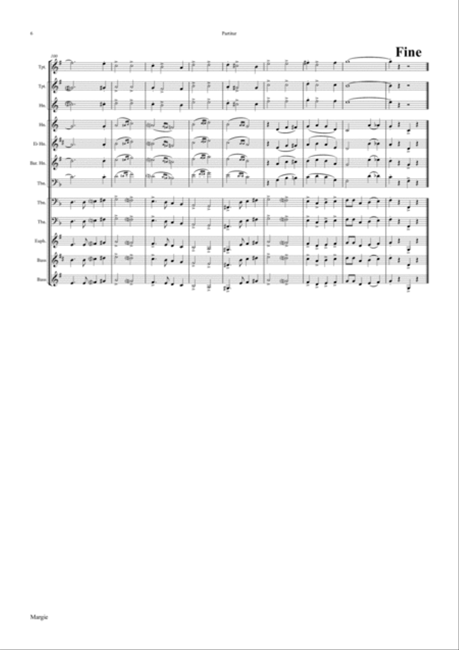 Margie - Dixieland Classic - Brass Quartet Brass Quartet scores gallery preview page 6