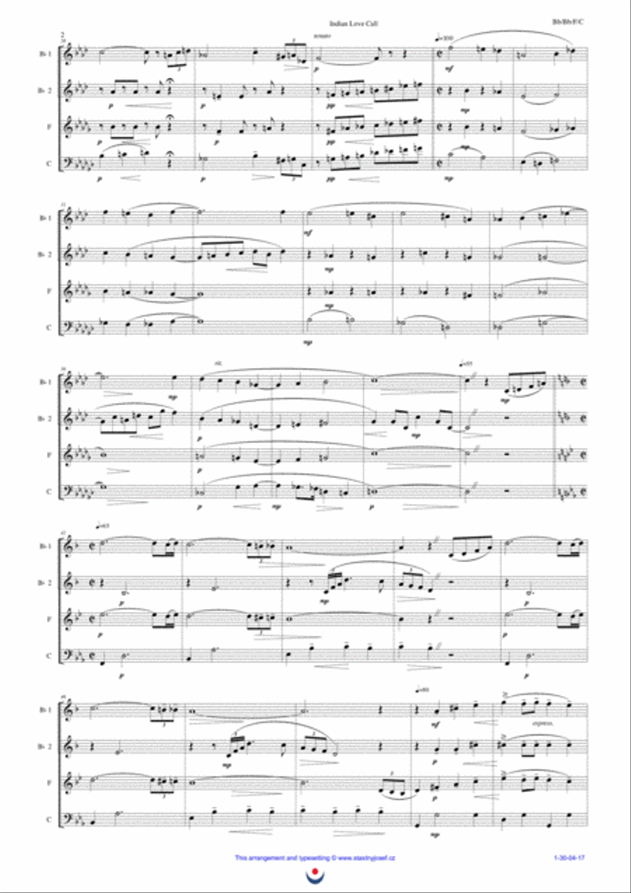 Indian Love Call Small Ensemble scores gallery preview page 2