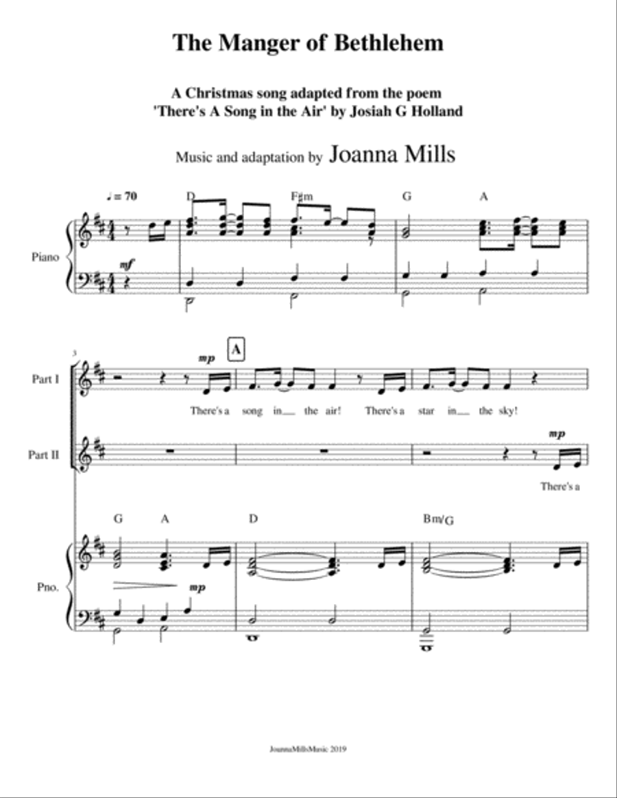 The Manger of Bethlehem (For 2-part Choir) 2-Part scores gallery preview page 2