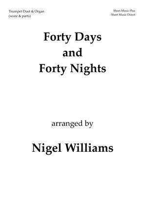 Book cover for Forty Days And Forty Nights, for Trumpet Duet and Organ