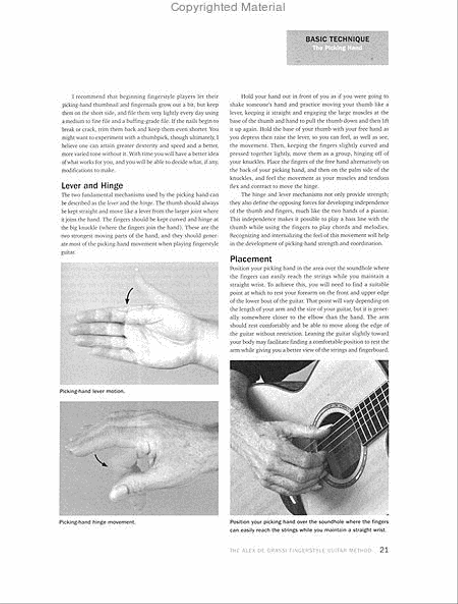 The Alex De Grassi Fingerstyle Guitar Method Acoustic Guitar scores gallery preview page 2
