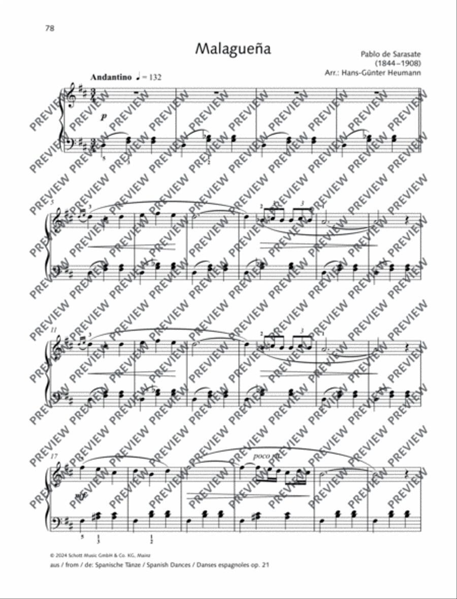 Malagueña Malagueña Piano Solo scores gallery preview page 2