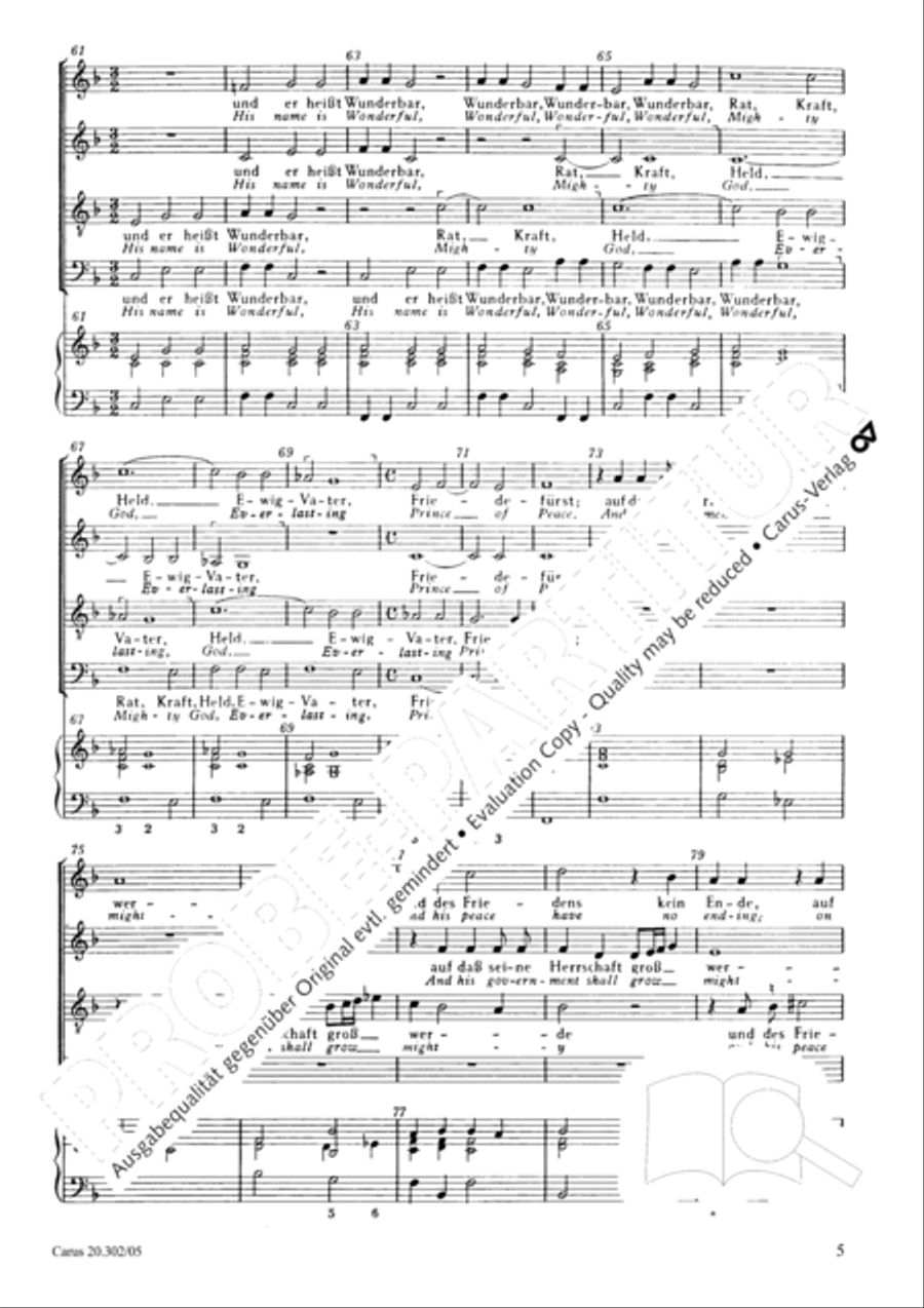 A child is born unto us 4-Part scores gallery preview page 6