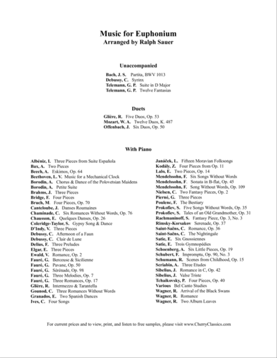 Danses Roumaines for Euphonium and Piano Euphonium scores gallery preview page 7