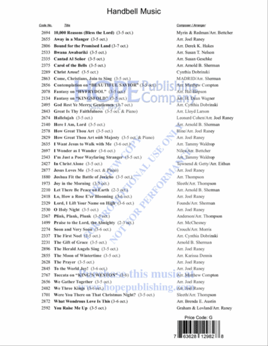 Five Easy Processionals Five Easy Processionals 5-Octaves scores gallery preview page 9